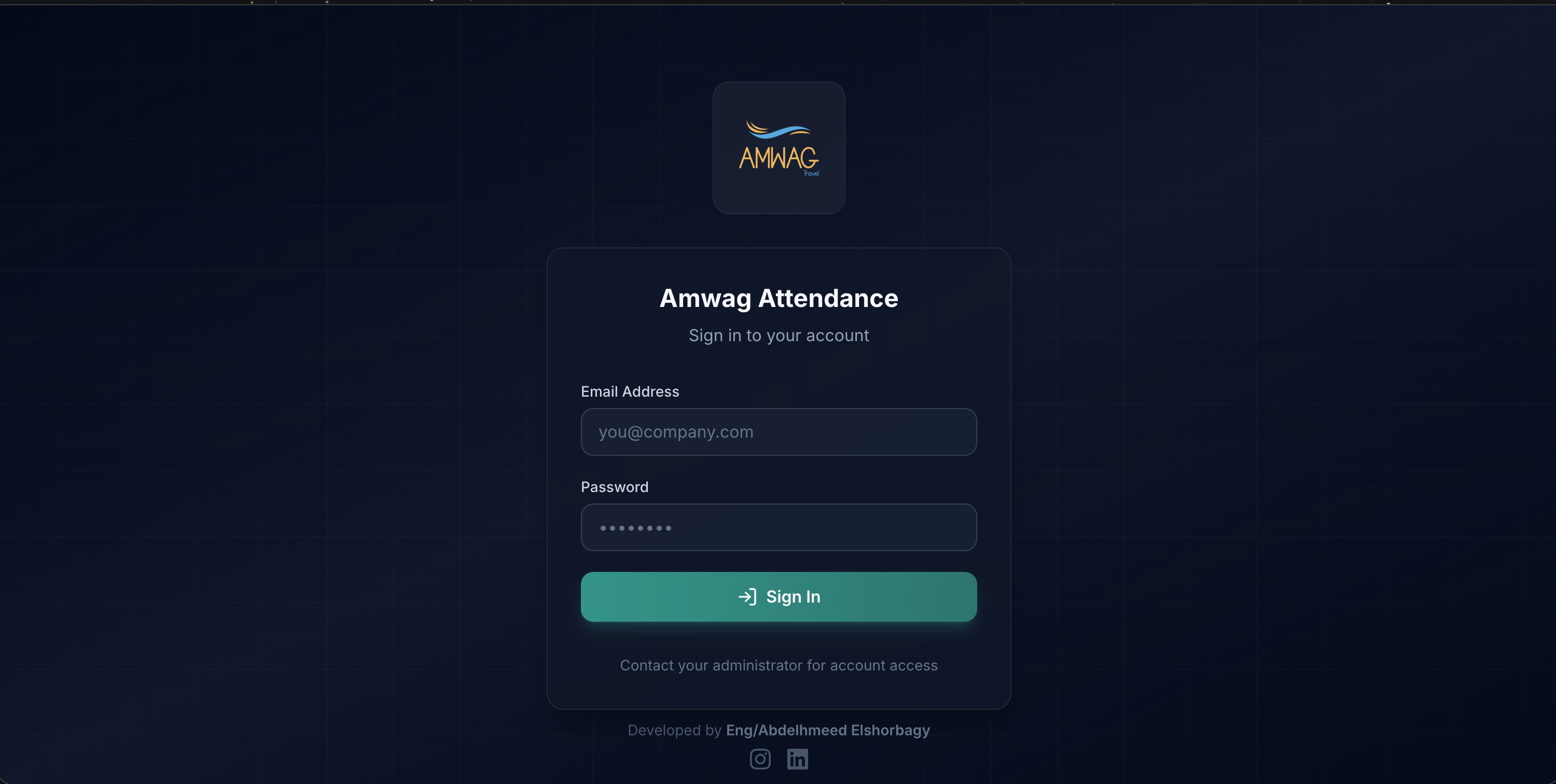 Amwag Attendance Screenshot 1