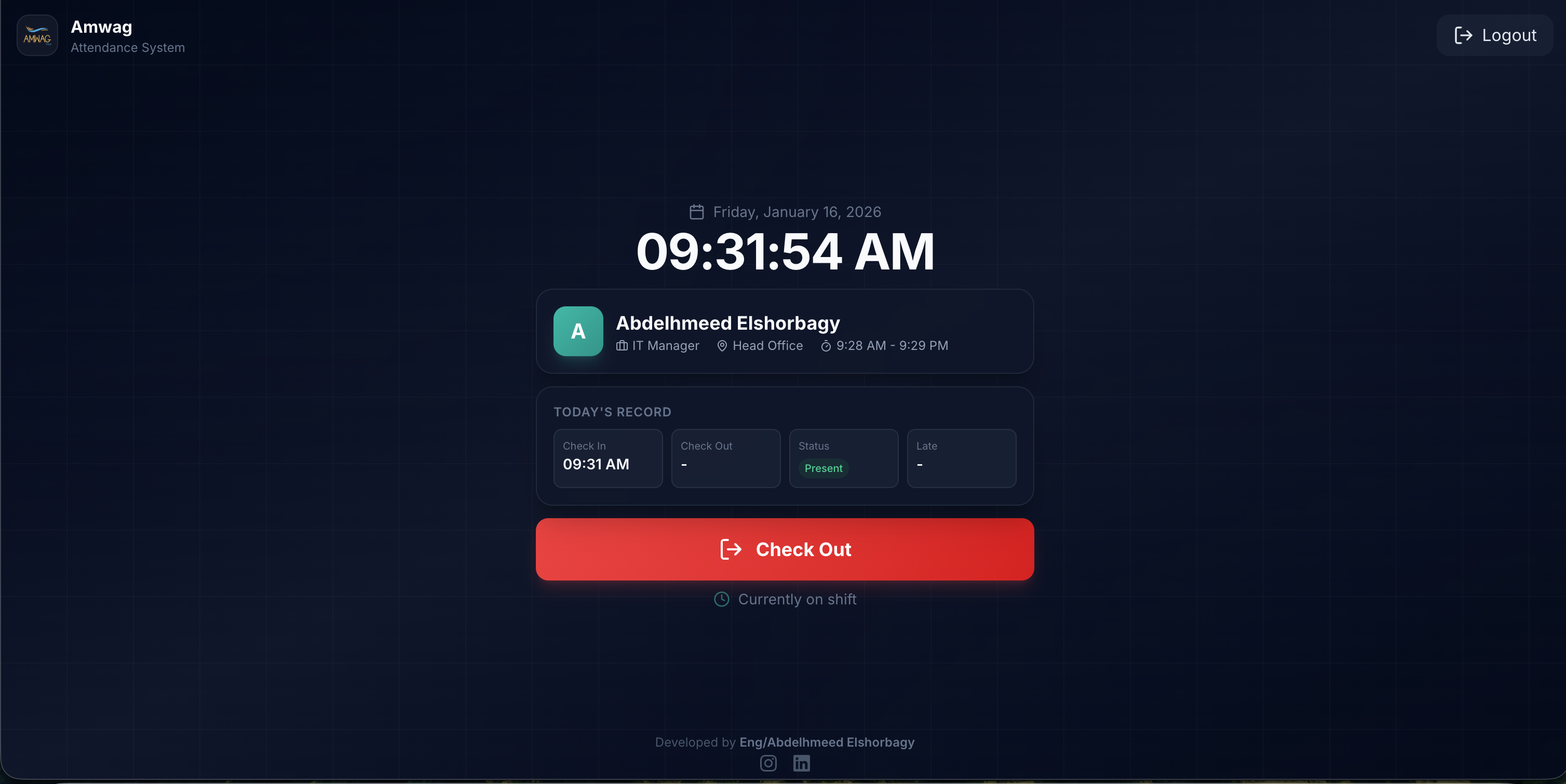 Amwag Attendance Screenshot 4